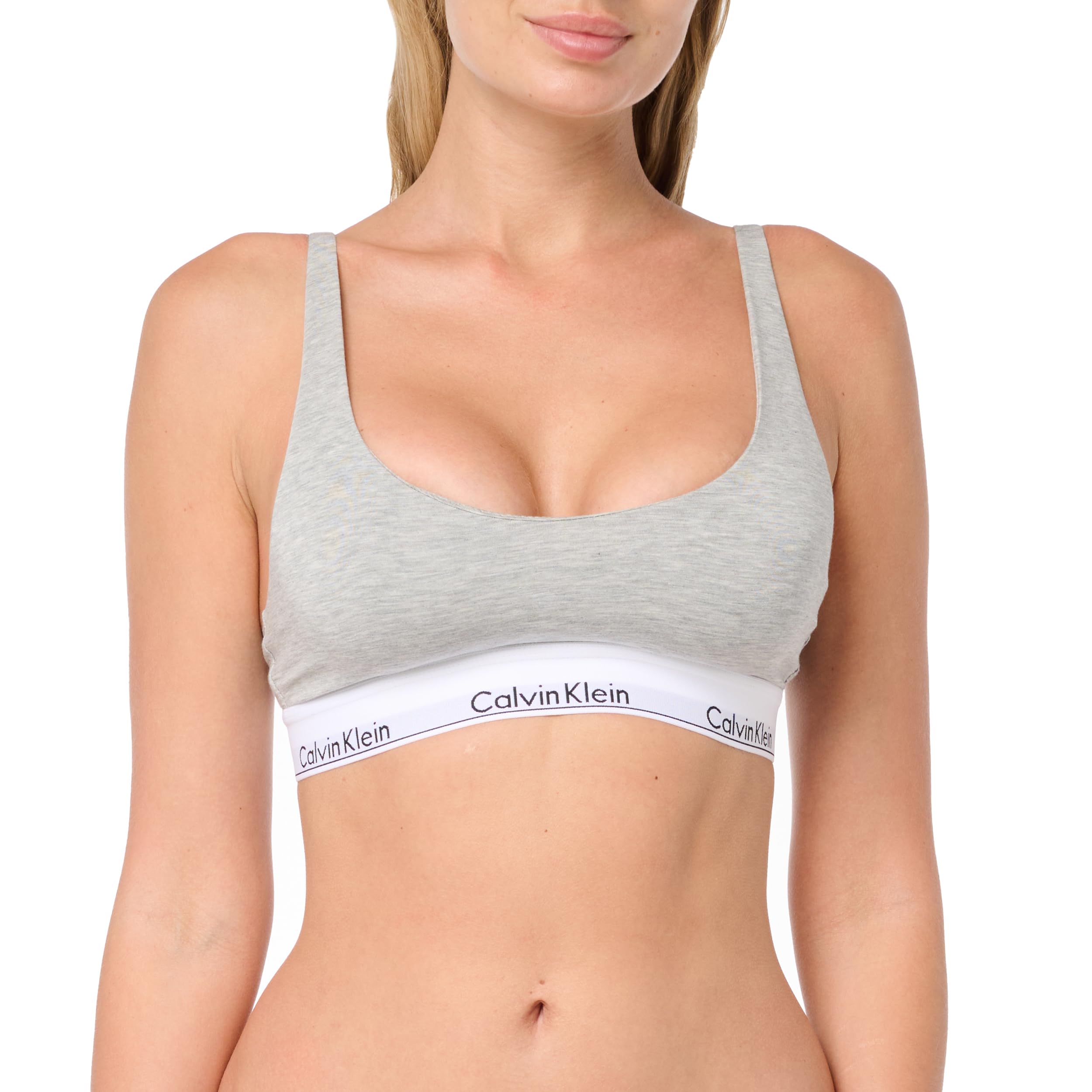 Calvin Klein Womens Modern Cotton Lightly Lined Scoopneck Bralette