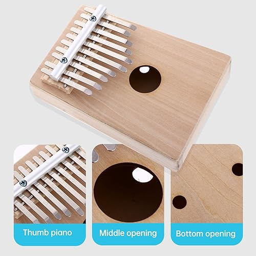 Miniatura 3 de MILISTEN Kalimba - Piano de pulgar de 10 teclas Mbira de 10 tonos, kit de bricolaje, instrumento musical africano para principiantes, niños y