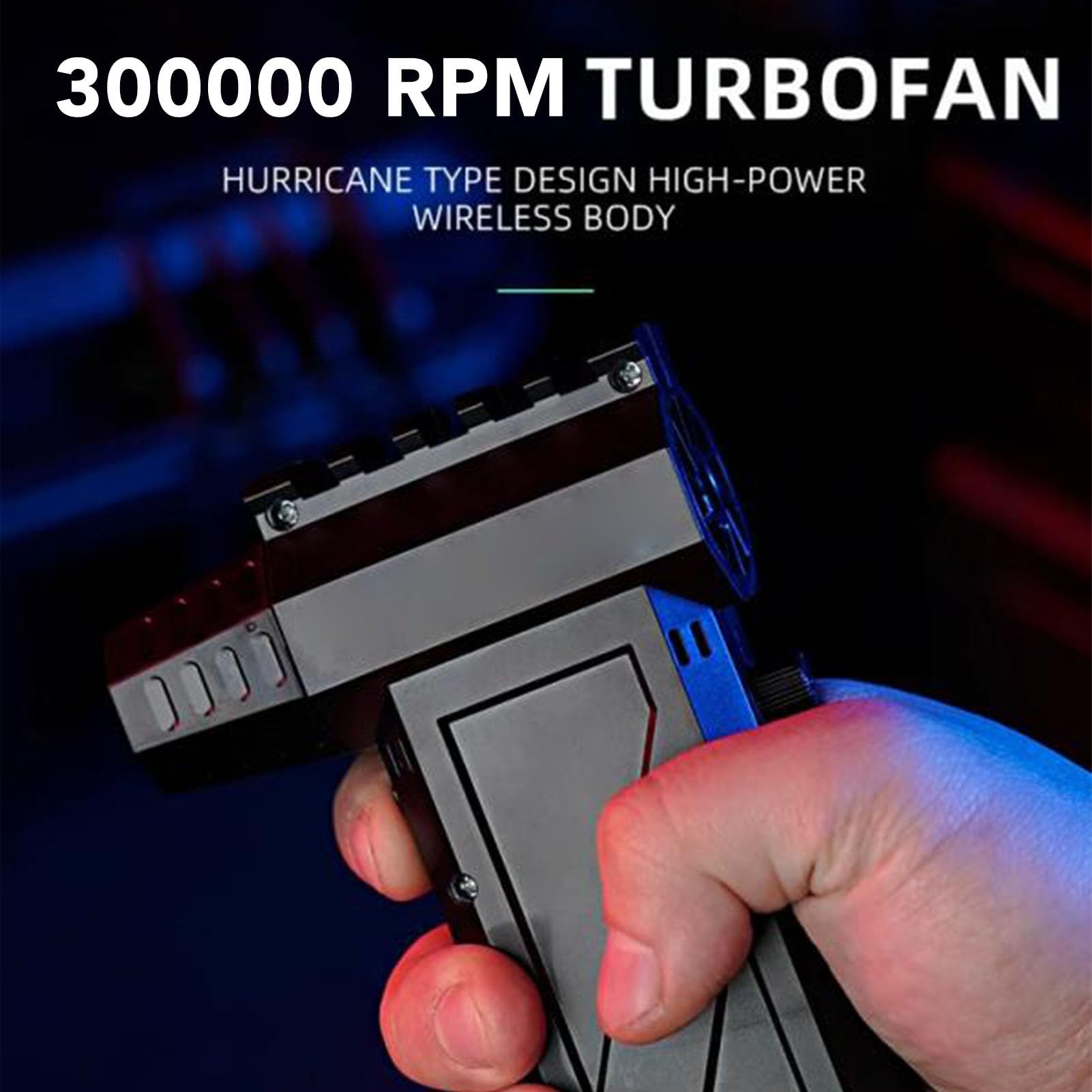 Dépoussiéreur D'air électrique, 300 000 Tr/min, Dépoussiéreur D'air comprimé avec Lampe de Poche, Régulation de Vitesse en Continu, Souffleur à Jet Sec pour Clavier D'ordinateur