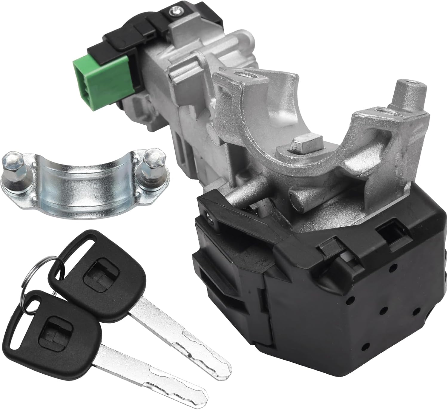 Ignition Switch Lock Cylinder Assembly Replacement by AA Ignition with Chip ID48 Keys - Compatible with 2003-2005 Honda Accord, 2005 CR-V & 2005-2008 Odyssey - Replaces 35100-SDA-A71, 06350-SAA-G30