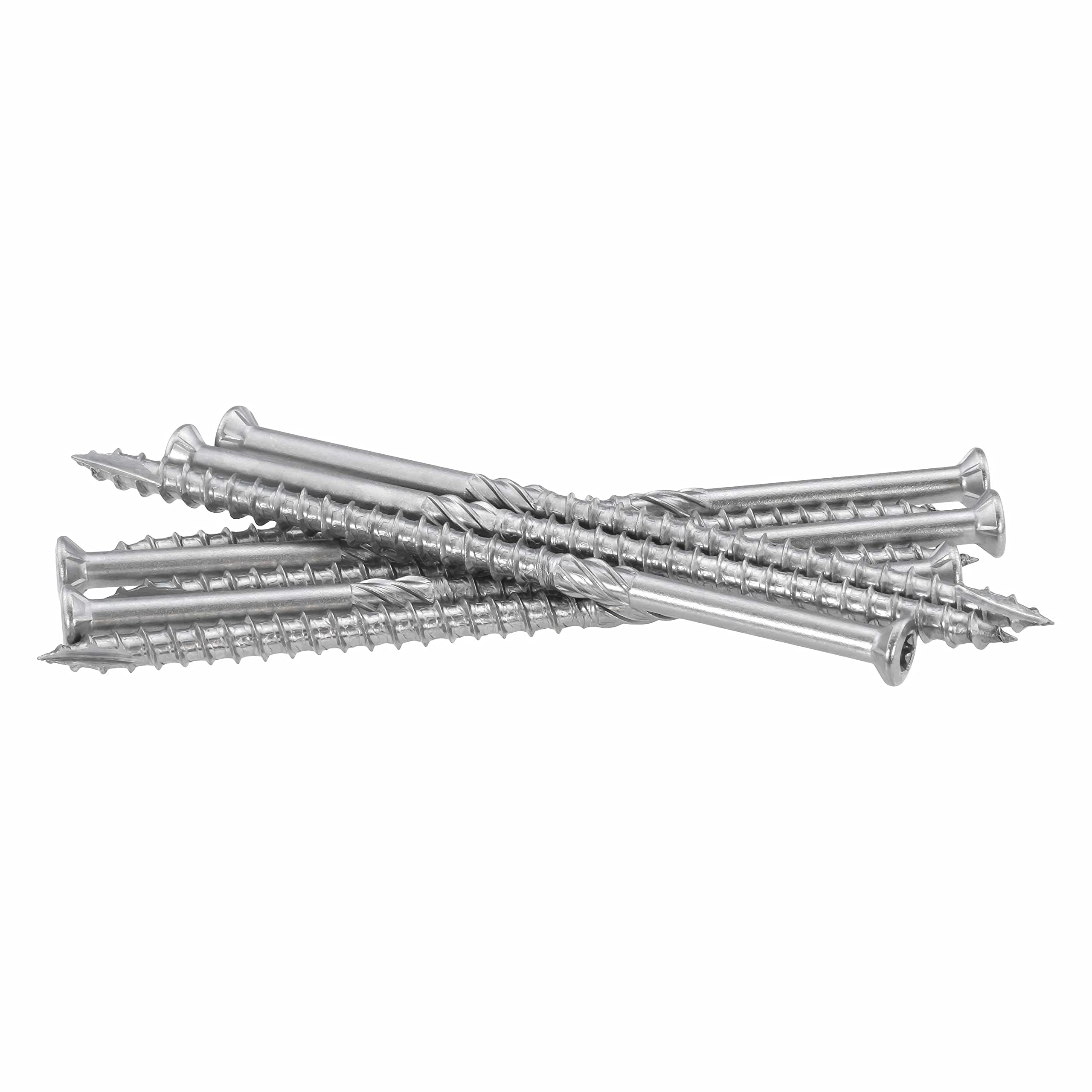 Terrassenschrauben T-INOX A2 Edelstahl V2A rostfrei, Reibteil, Schneidkerbe, TX25, 5x100 mm - 200 Stück