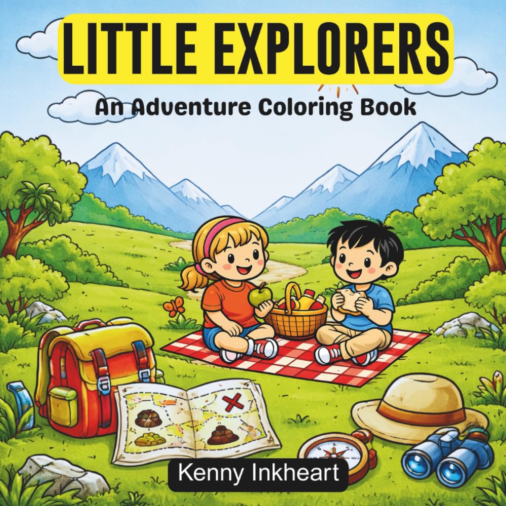 Little Explorers: An Adventure Coloring Book For Kids Ages 4-8