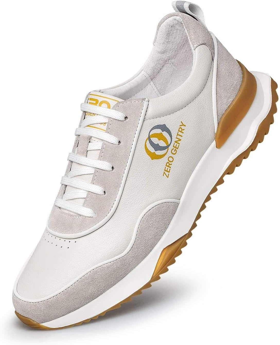 ZRO Men's Handmade Light Luxury Top-Layer Cowhide Leather Casual Sneakers - Comfort Office & Walking Shoes