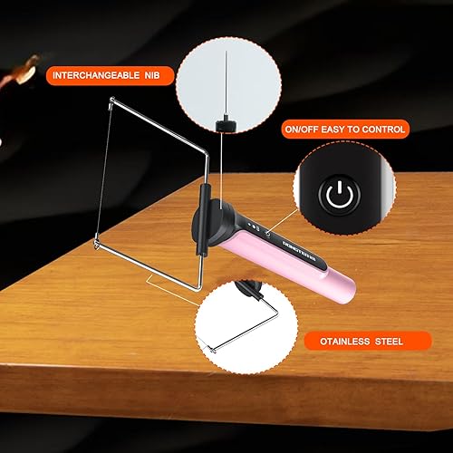 Miniatura 3 de Kit de cortador de espuma eléctrica de alambre caliente 4 en 1, herramienta de corte de espuma de poliestireno de 15 W/6 V con funda, kit de Caja