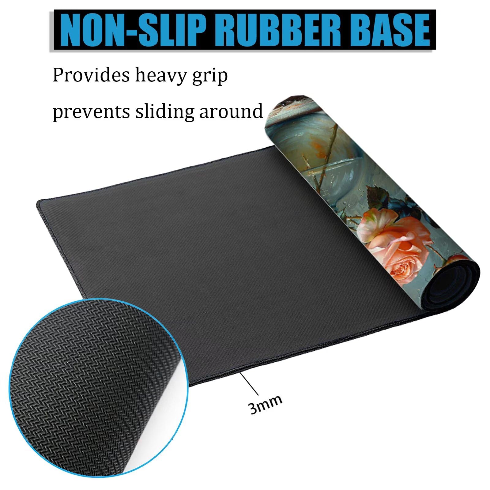 Różowa podkładka pod mysz XXL 1500 x 800 mm Podkładka pod mysz Wazon pod biurko z podstawą antypoślizgową, zwiększona precyzja dla gracza, wodoodporna podkładka pod mysz dla graczy antypoślizgowa