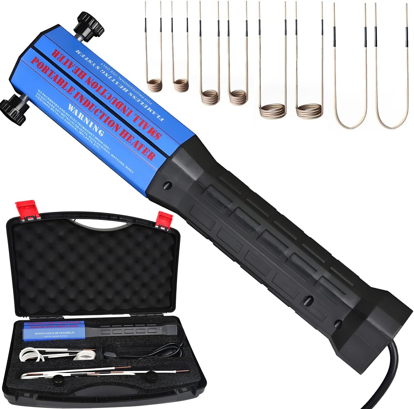 30s Induction Heating Bolt Removal Tool, 1300W Magnetic Induction Heating Kit For Removing Rusty Screws, Heat Induction Tools With 8 Coils 220V