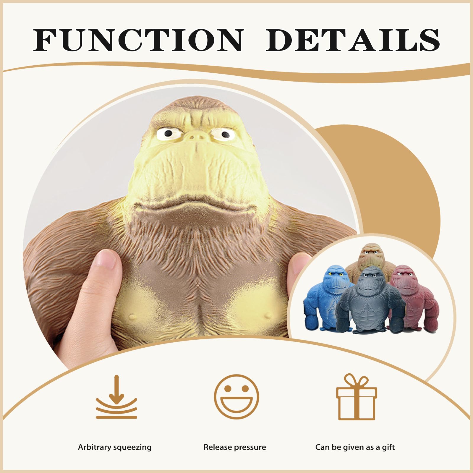 Amazon.com: Oxuvumo 4 Pcs Stretchy Squishy Monkey Squeeze