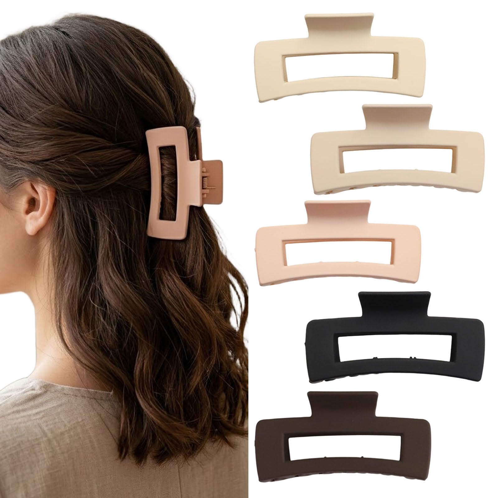 French Claw Clips - 4 Pack Matte Hair Clips -12 French Claw Clips - 4 Pack Matte Hair Clips -12