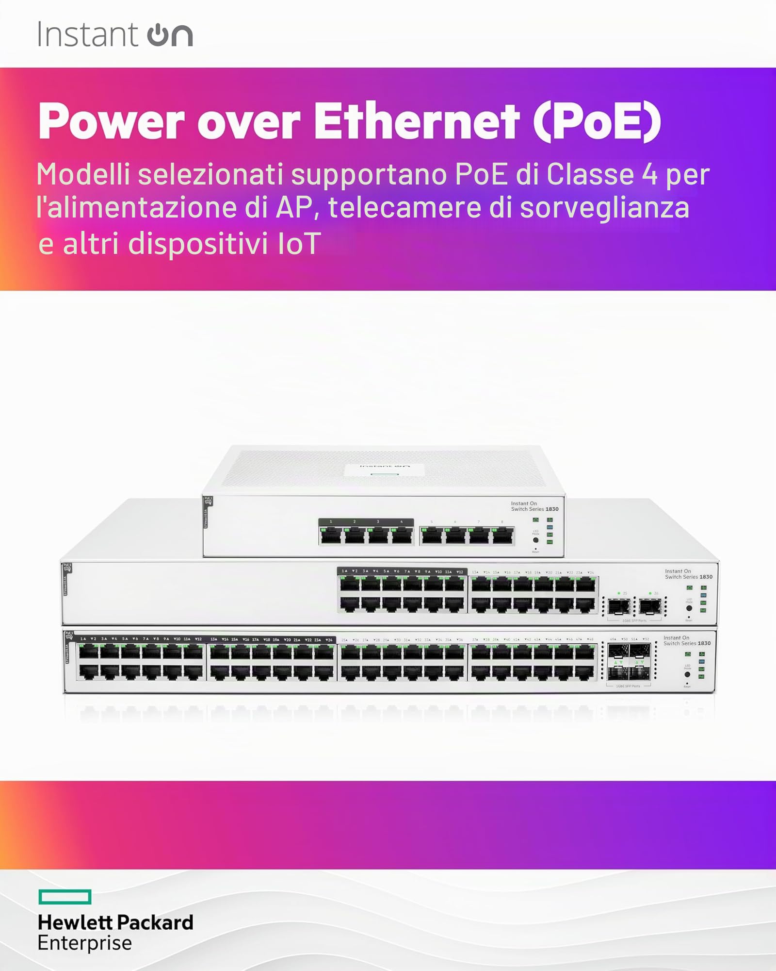 Aruba Instant On 1830 8xGbE 4 PoE 65W Switch