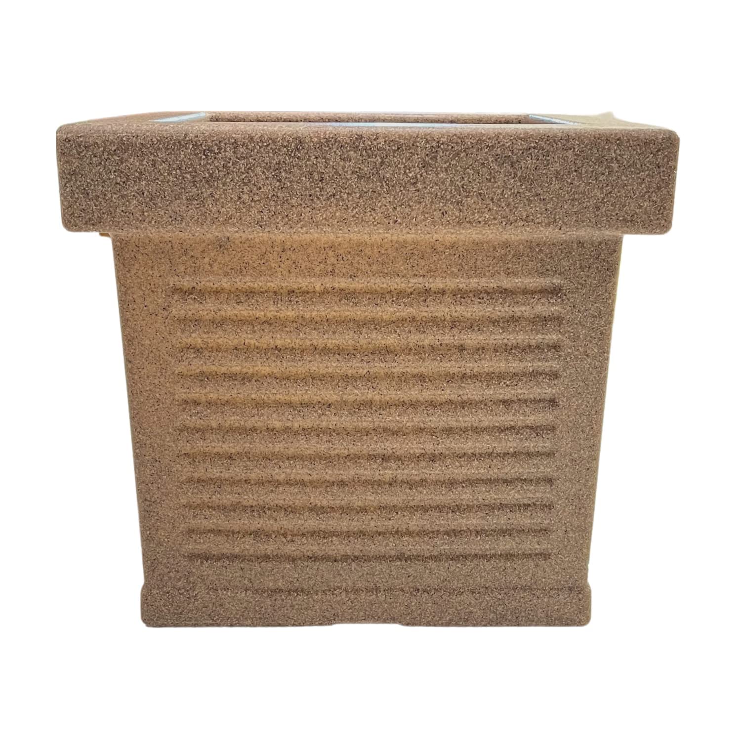 Hug A Plant | Cubo 50 Rotomolded Square Plastic Big | Large | Durable Pots & Planters for Landscaping|Fruit Plants|Outdoor|Indoor Garden (50CM | 19.6 INCH, Square, Sand Stone Finish)