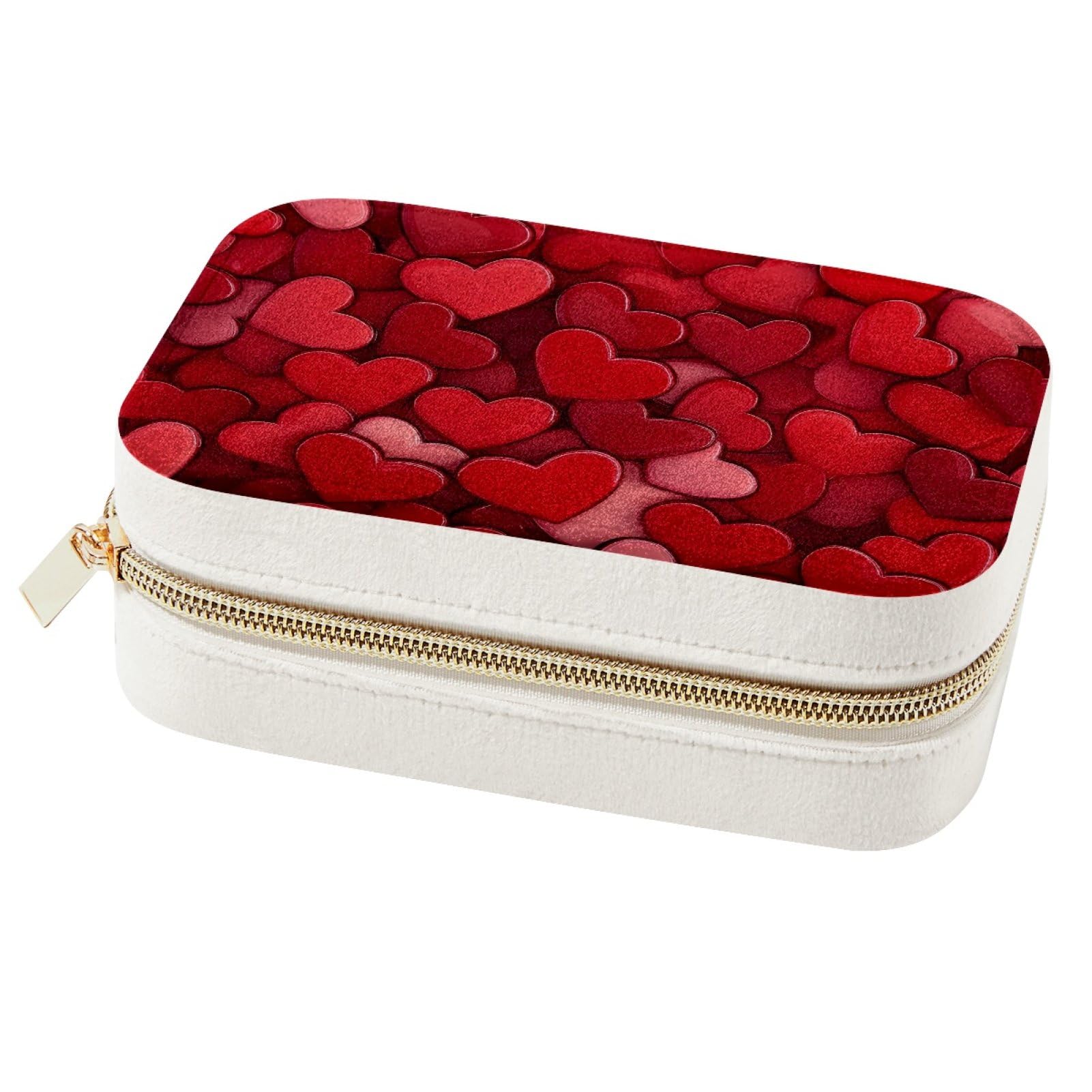 Boîte à bijoux portable rouge pour ne plus emmêler vos colliers
