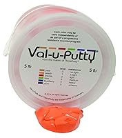 Vista 1 de Fabrication Enterprises 10-3952 Val-U-Putty Masilla de ejercicio, naranja (suave), 5 lb.