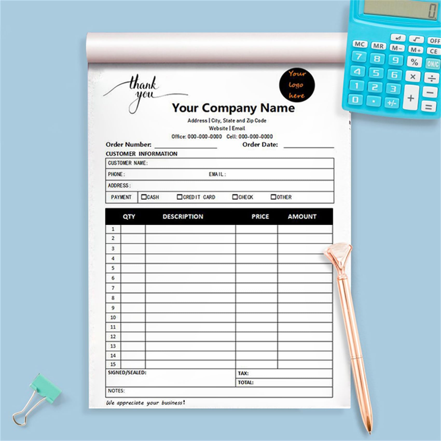 Carbonless Forms Custom Carbonless NCR Form Books - 3-Part Triplicate ...