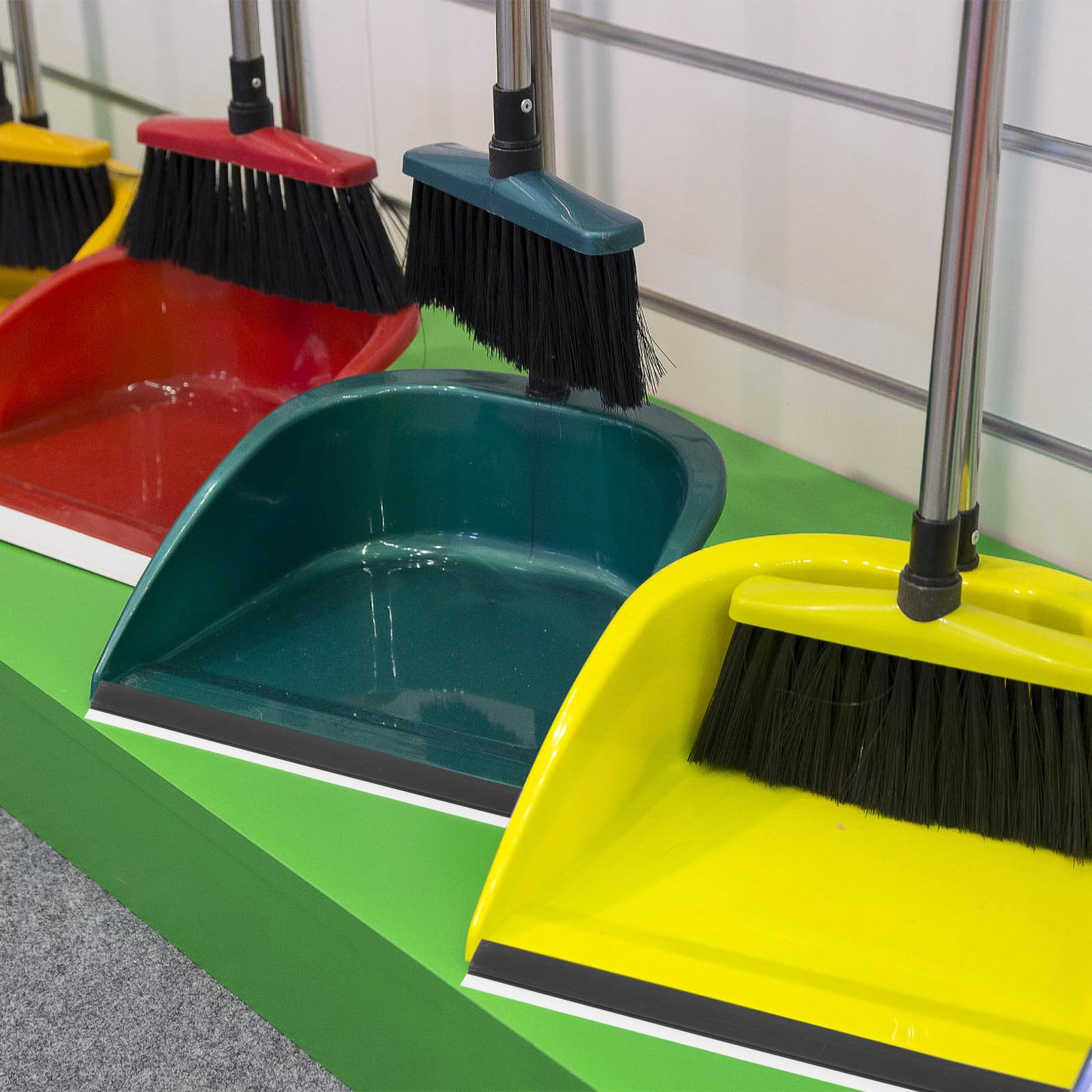POPETPOP 4 Piezas de Goma de Repuesto para Recogedores de Basura Negro Tiras de Presión Resistentes y Duraderas para Protección y Uso Doméstico
