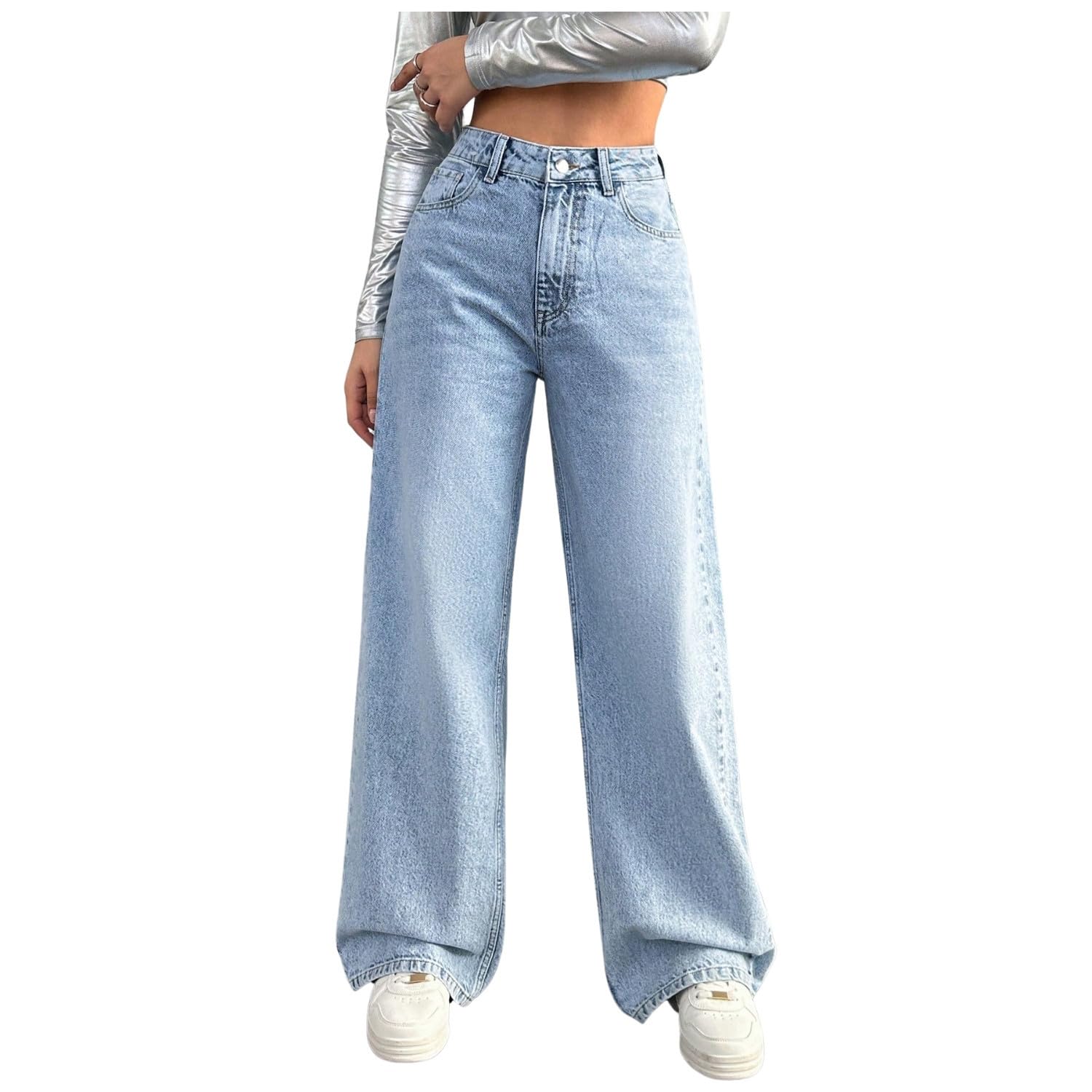 nucouths Women Wide Leg High Waist Relaxed Fit Casual Jeans_NUC-499_WD_ICE_6Z-picture-41