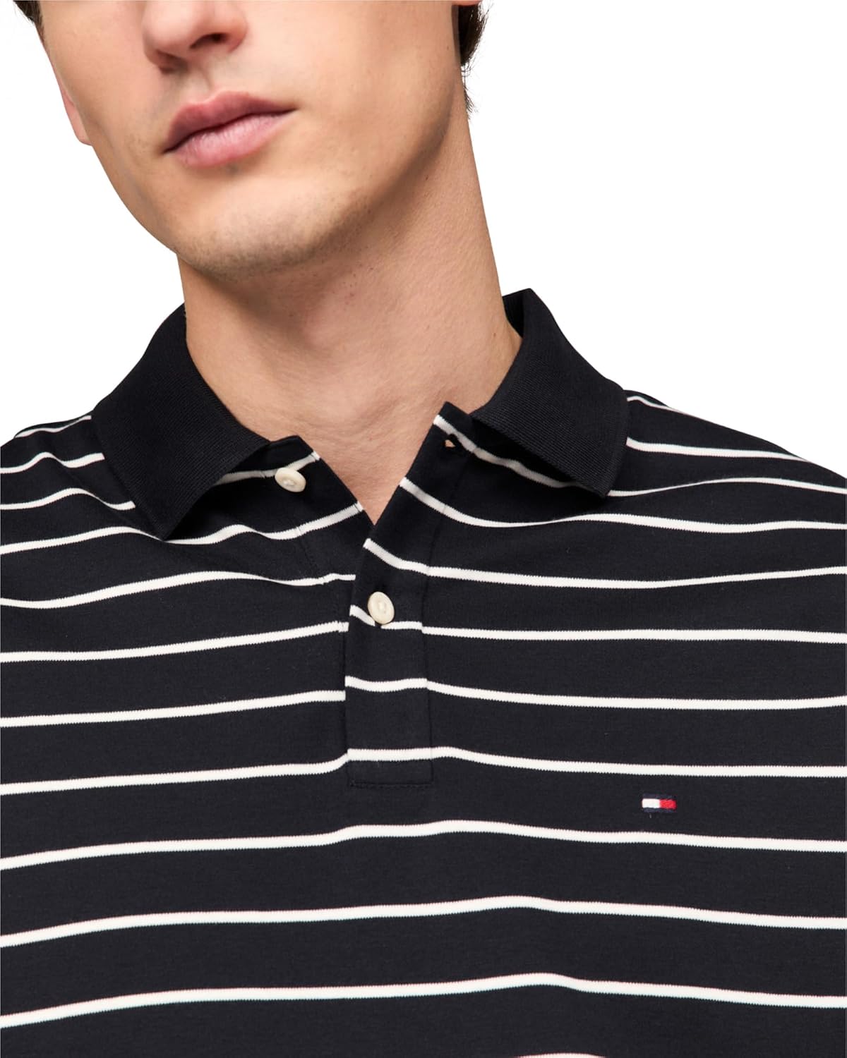Tommy Hilfiger Mens Short Sleeve Casual Polo Shirts in Regular Fit with Liquid Cotton - Image 2