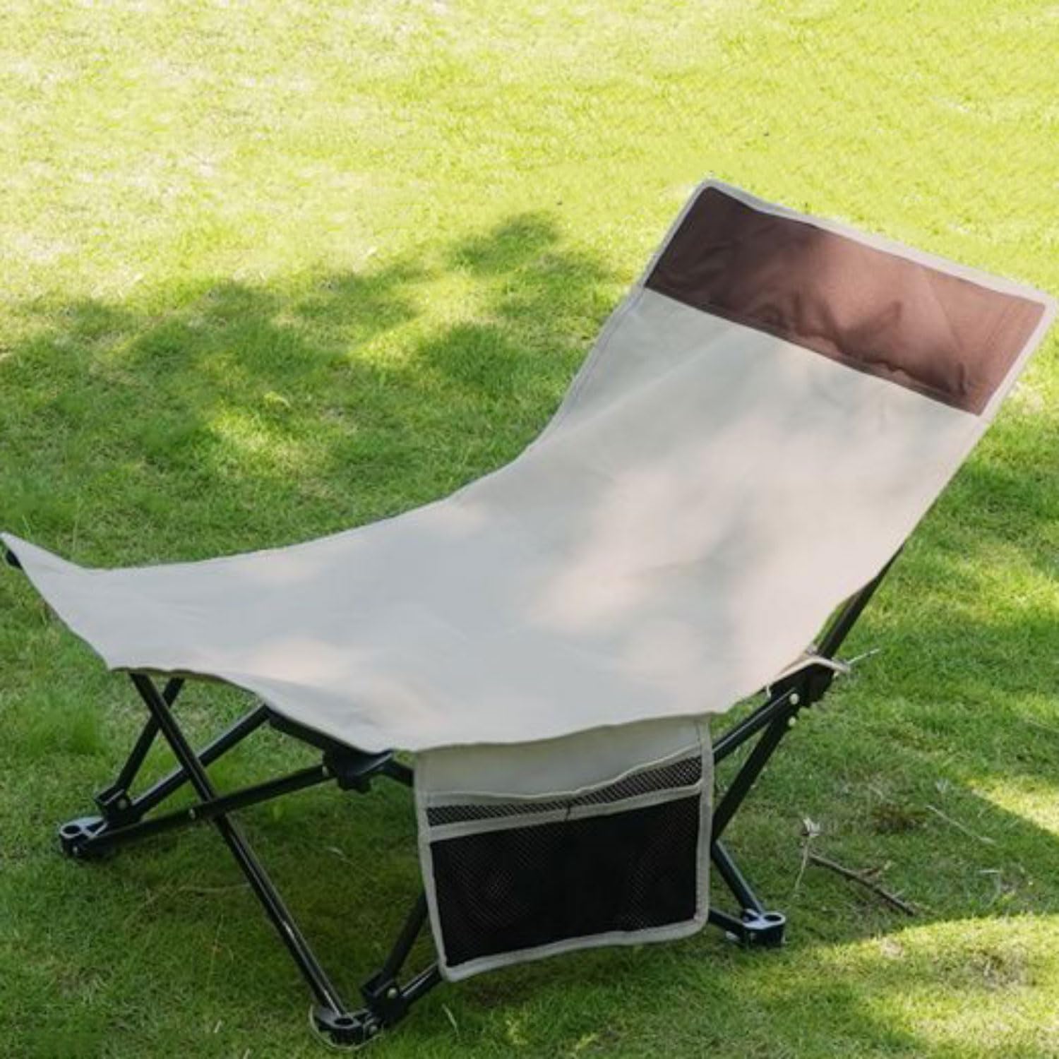 Chaise longue de jardin pliante pour soulager le dos en camping ou pêche