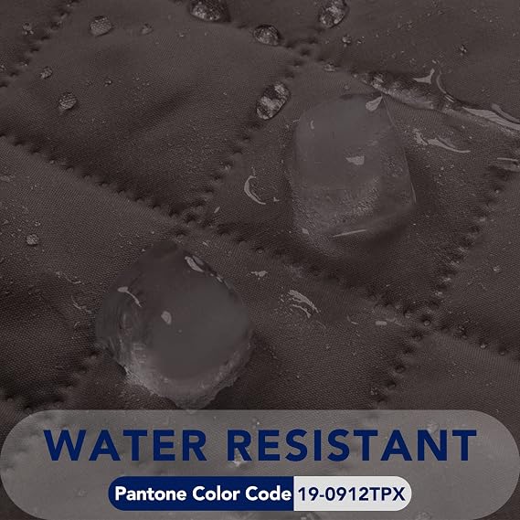 PureFit Reversible Quilted Sofa Cover, Water Resistant Slipcover Furniture Protector, Washable Couch Cover with Non Slip and Elastic Straps for Kids, Dogs, Pets (Sofa, Chocolate/Beige) (Pack of 2)