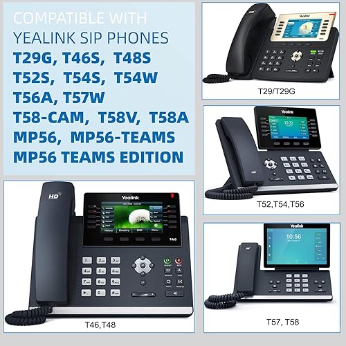 Miniatura 2 de Fuente de alimentación de 5 V para Yealink T29G, T46S, T48S, T52S, T54S, T56A, T58V, T58A, MP56, T46G, para cable de alimentación de teléfono