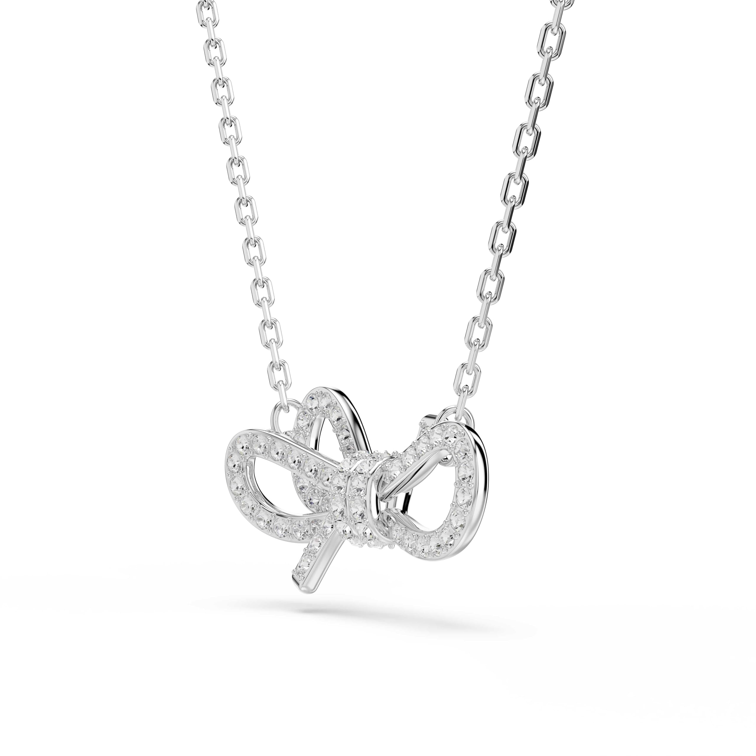 Swarovski Lifelong Collezione, Pavé, Fiocco, Bianco, Placcato rodio