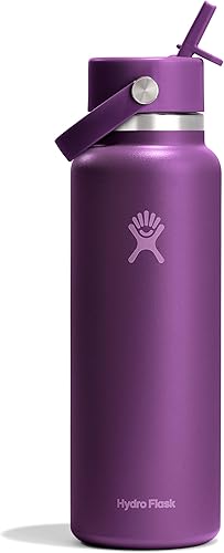 Miniatura 97 de Hydro Flask Botella de agua – Acero inoxidable aislado – Tapa flexible con popote de boca ancha, antiderrames, a prueba de fugas y recargable en 32