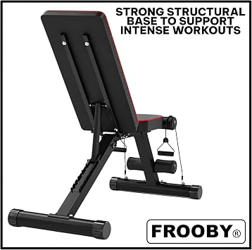 Adjustable Weight Bench 300KG Capacity – Foldable Gym Bench for Home, Incline Decline Sit Up Bench with Leg Extension, Heavy-Duty Steel Frame, Dumbbell Bench for Full Body Strength Training