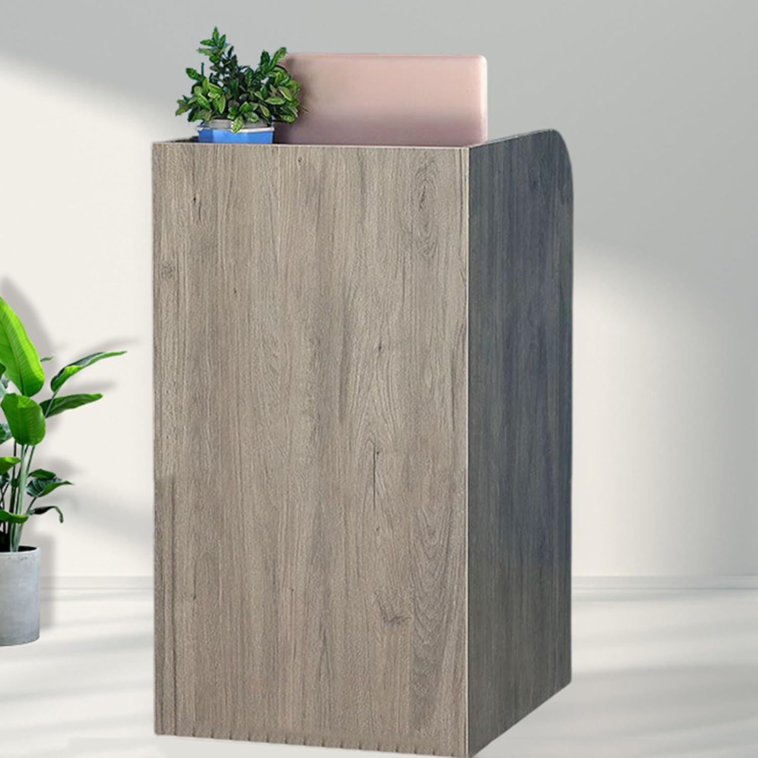 Receptionist Desk, Small Reception Desk, Reception Desk Counter Desk, Front Desk Reception Counter, Reception Room Table With Storage/Drawer, For Office Boutique Spa White/Checkout & Retail(White,50cm