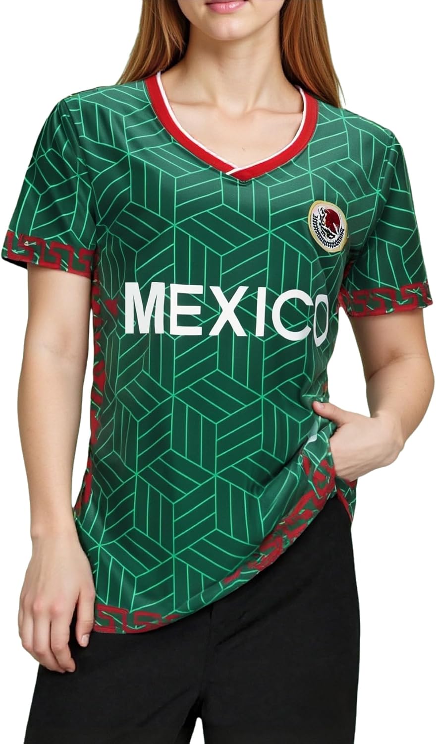 Women Soccer Jersey Sports Fans Outdoor Short Sleeve Soccer T-Shirts Athletic Slim Fit Tops - Image 4