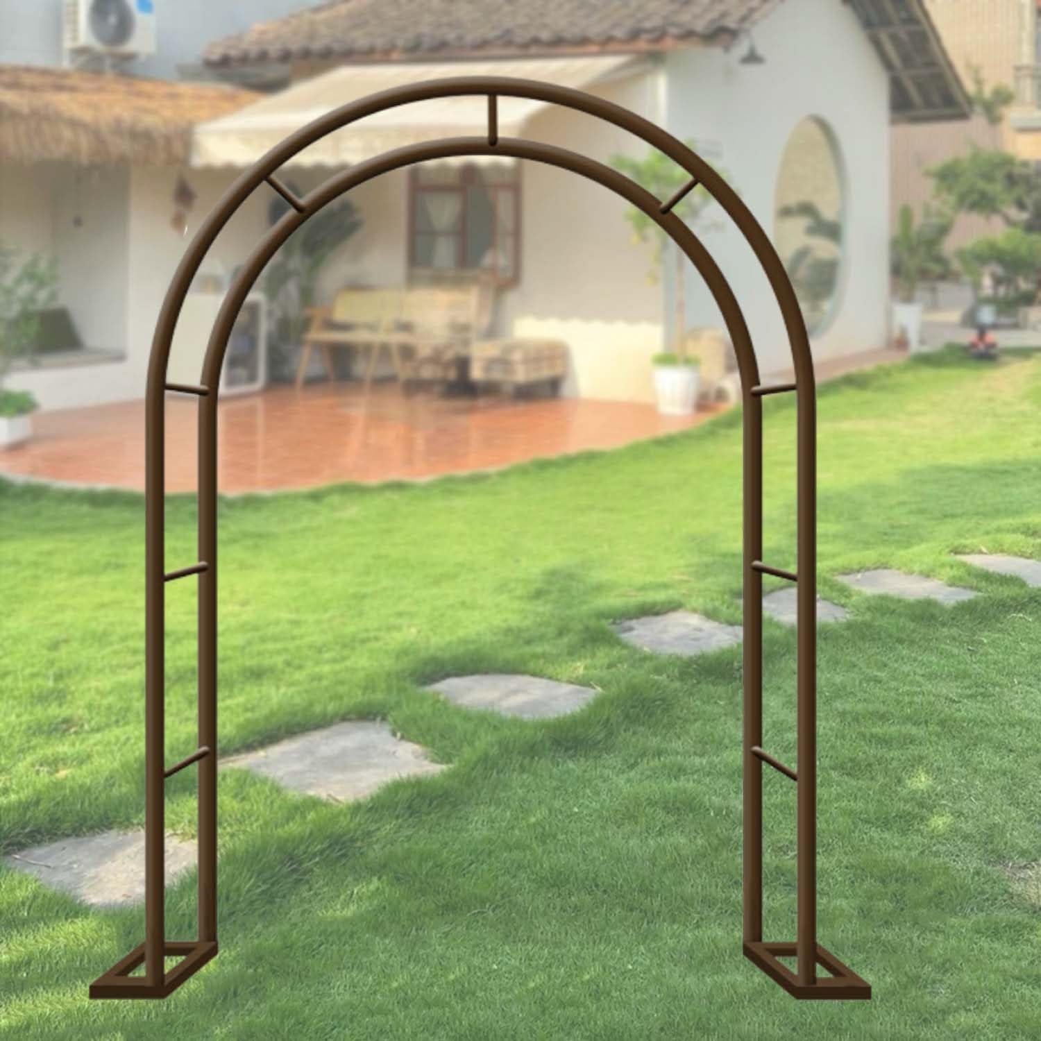 Tonnelle de mariage extérieure en métal bronze pour créer une allée romantique de 350cm