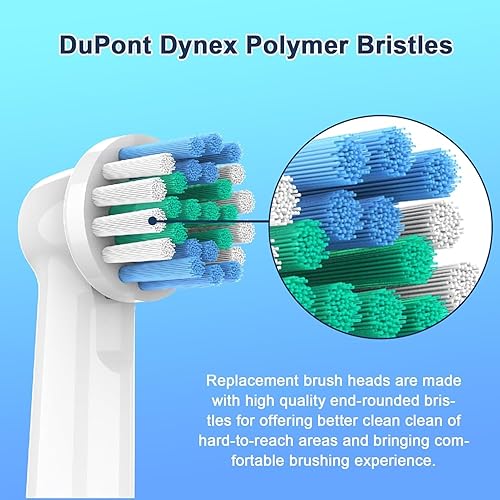 Miniatura 4 de YEOSLL Cabezales de cepillo de repuesto compatibles con Oral B, cabezales de cepillo de dientes eléctricos, acción cruzada de limpieza de precisión