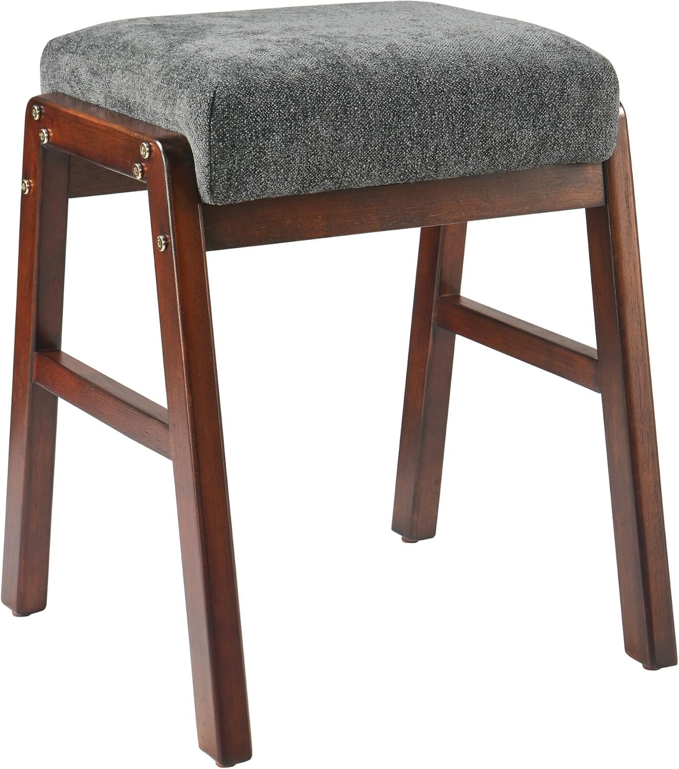Taburete tapizado de salon para crear un rincon de lectura comodo y moderno
