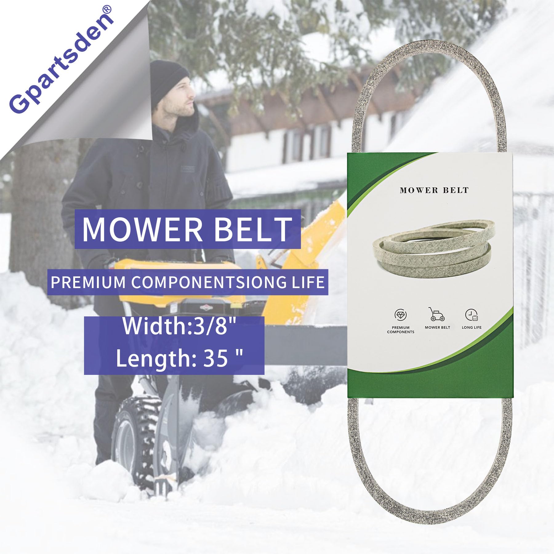 Rasenmäher-Riemen Aus Kevlar – Ersatz Für MTD, Cub Cadet, Troy Bilt (0,95 Cm X 86,4 Cm)