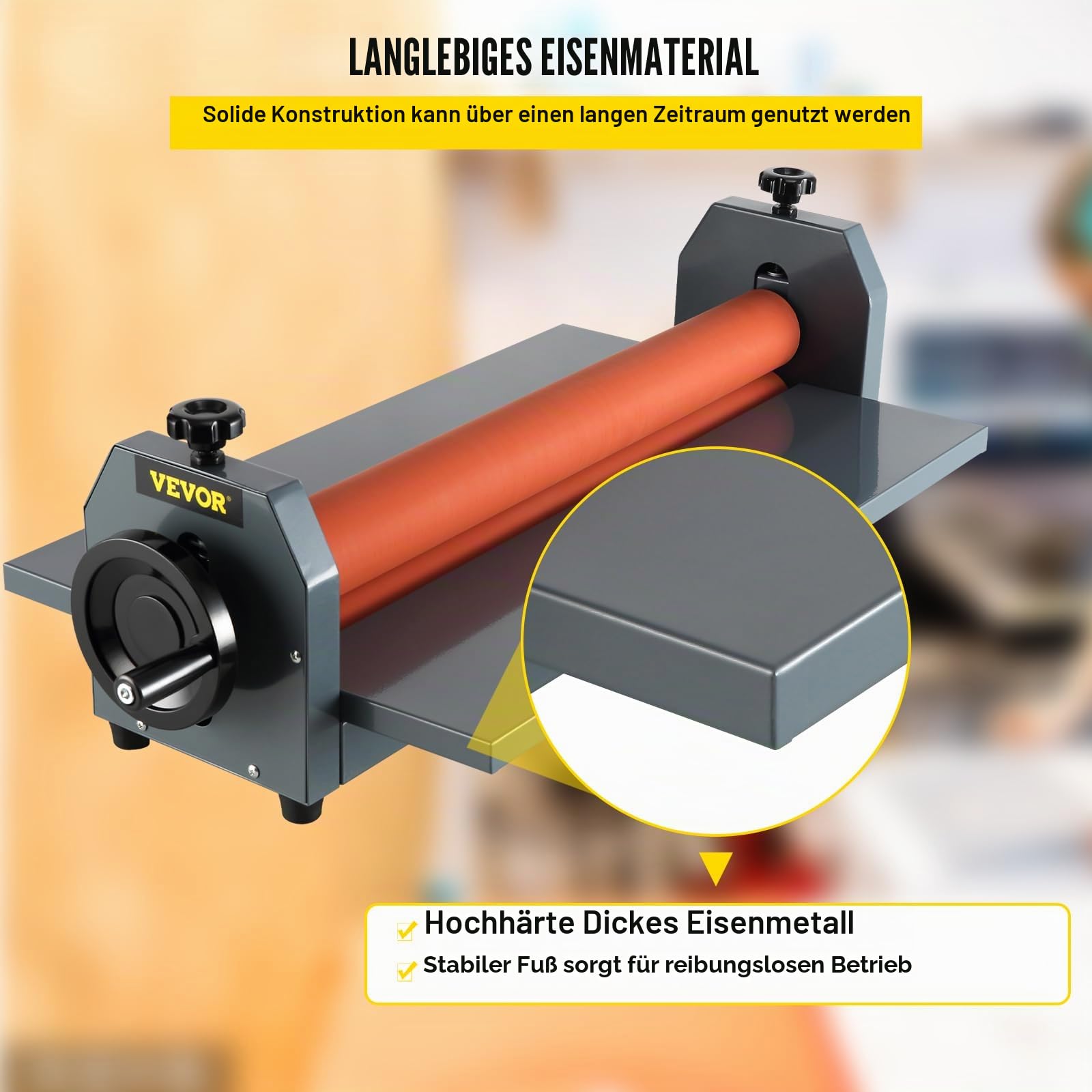 VEVOR LBS650 Cold Laminating Machine 650mm Manuell Kaltlaminiergerät 25.5 Inch Rollenlaminator Cold Laminator Photo Painting Poster Menu Brochure