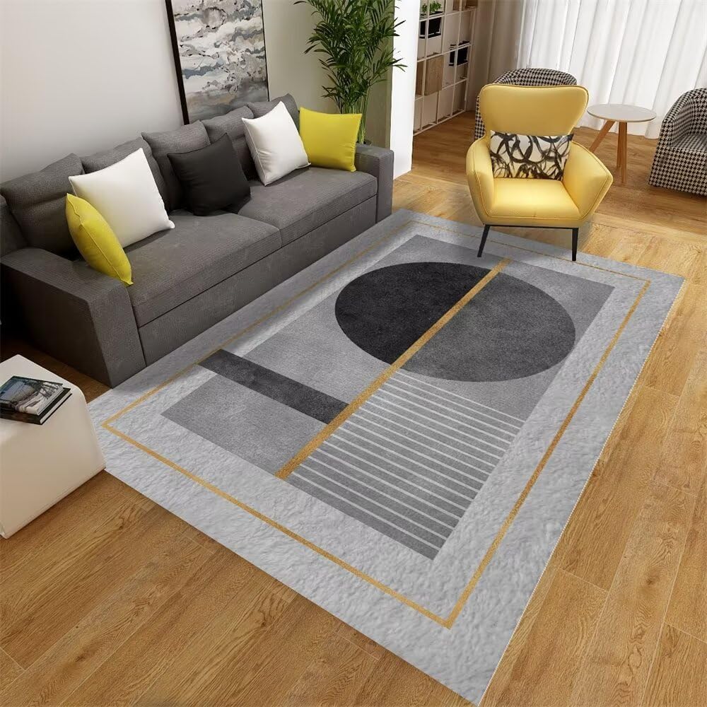 Tapis résistant aux taches et durable 300x400cm gris pour salon et enfants