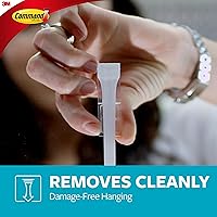 Vista 4 de Command Bathroom Hook with Water-Resistant Strips, 1-Hook, 2-Strips, Organize Damage-Free Blanco