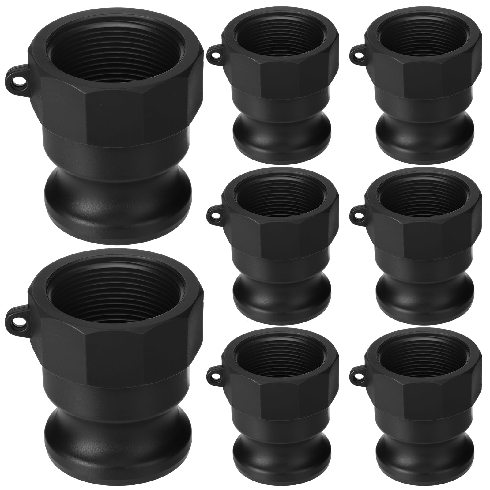 Klyyo 8 Pcs Poly Camlock Fittings 1-1/2'' Male x Female NPT Type A