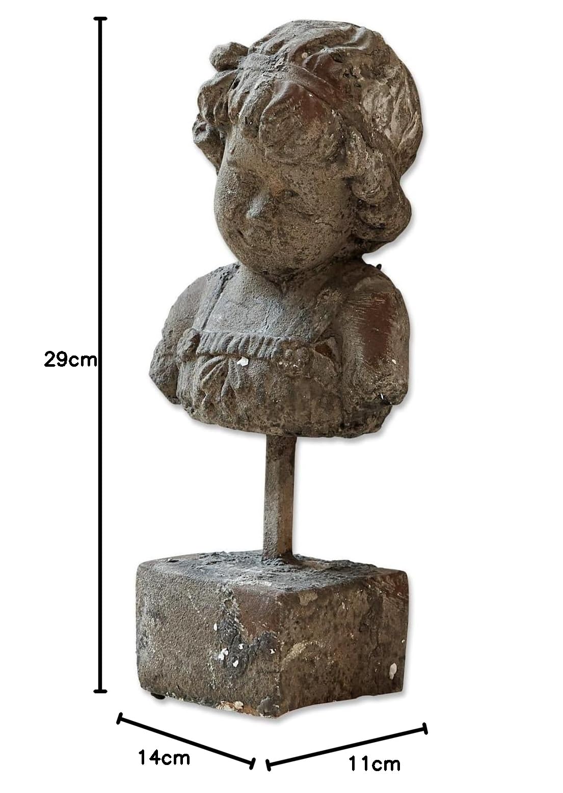 Loberon Amelie Büste Mit Antik-Patina - Deko Für Garten & Wohnung