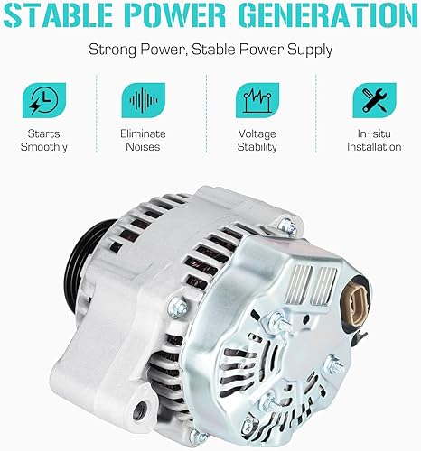 Miniatura 3 de Alternador para Suzuki 1.8L Sidekick 1996 1997 1998, apto para Esteem 1999 2000 2001 2002, 31400-77E20 111779 101211-0550 101211-05511-0551 34