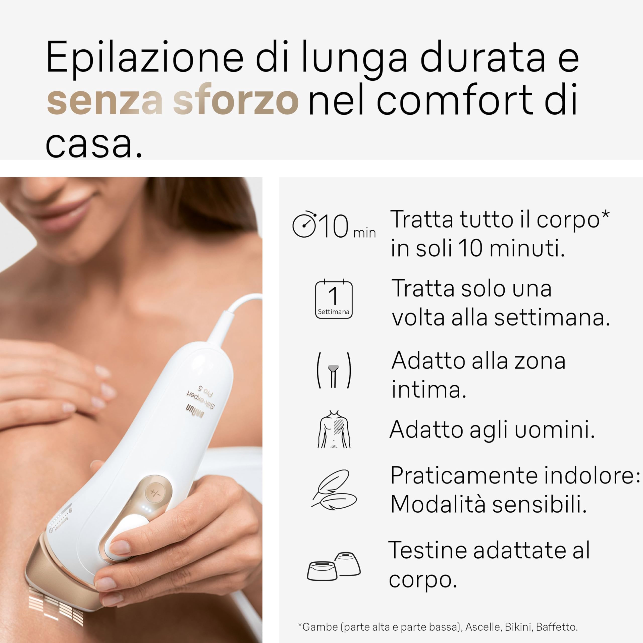 Braun Silk·expert Pro 5 Epilatore Luce Pulsata, Depilatore Corpo Donna, Alternativa All’Epilazione Laser, Laser Peli Donna, Con Custodia, 2 Testine, Luce Pulsata Braun, Idea Regalo, PL5140