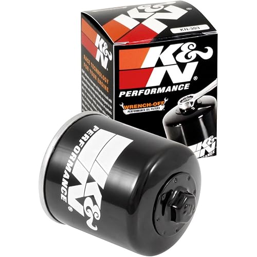 K&N Motorcycle Oil Filter: High Performance, KN-303 | For Synthetic or Conventional Oils, Wrench Off Nut: Fits Select 1991-2026 Honda, Kawasaki, Polaris, Yamaha Vehicles