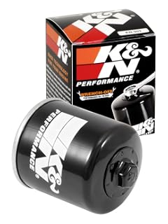 Motocicleta K & N/Filtro de aceite de alto rendimiento Powersports, Negro | Compatible con Select 1981-2026 BIMOTA/HONDA/YAMAHA: YB9/YB10/YB11/CBR600F3/YZF R6/MT-01/VMX1200 V-Max (ver descripción del