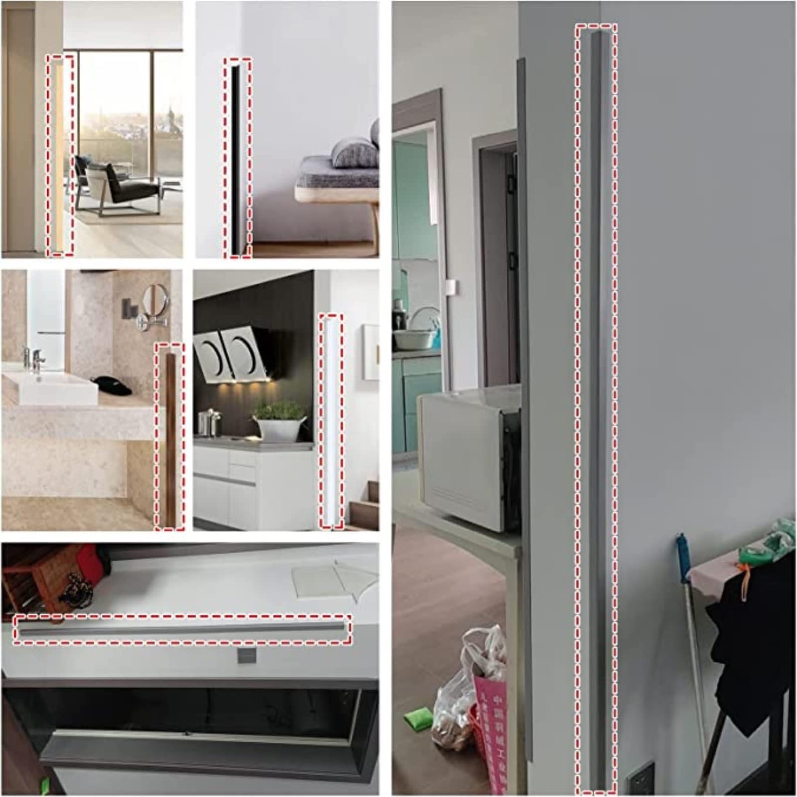 kantenschutzwinkel Eckenschutz Für Die Garage, Für Türen/Tische, Kantenschutz Für Wände, Türrahmen, Schränke, Fußleisten, Schutz Für Lagerregale(2pcs,150 X 4.5 cm/59 X 1.8 in)