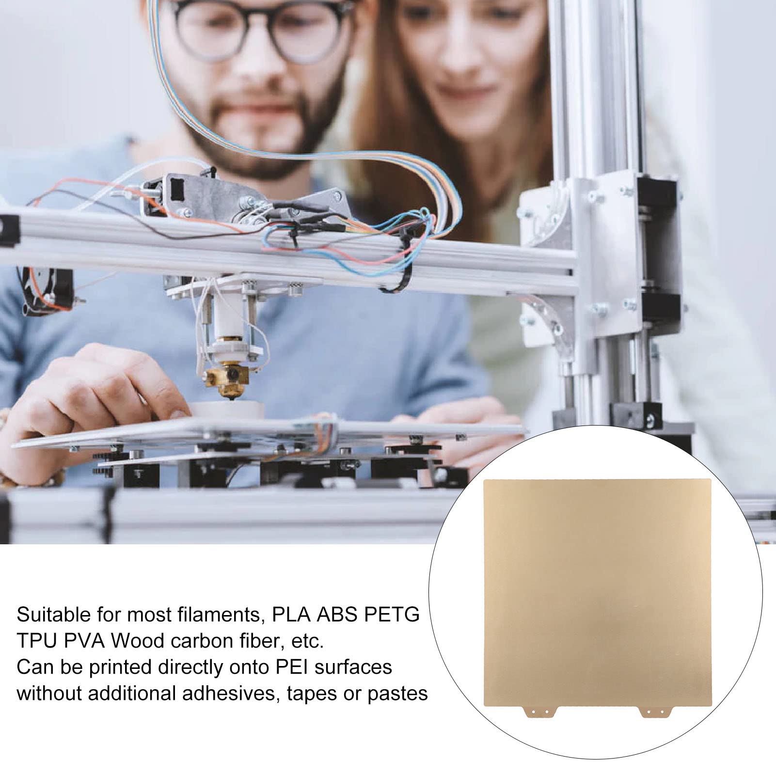 3D-printer Bouwoppervlak, 254x368MM 0,5MM Dikte Dubbelzijdig PEI-blad Magnetische Bouwplaat Verwarmd Bed voor Raise3d E2, 3D-printer Flexibel Platform