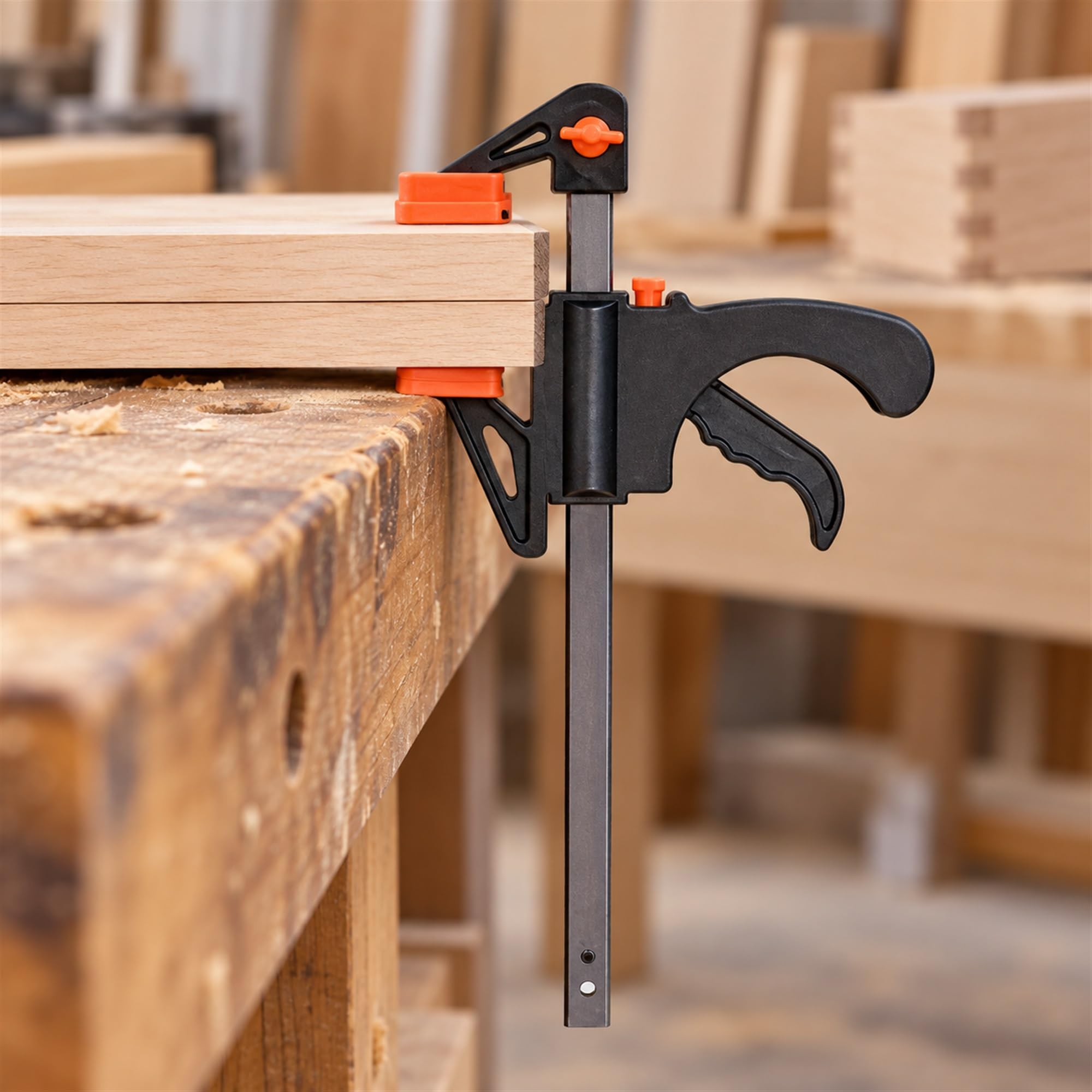 Plastic Quick Grip Clamp for Woodworking and Small Assembly Projects, Handheld Clamping Tool for Everyday DIY Tasks