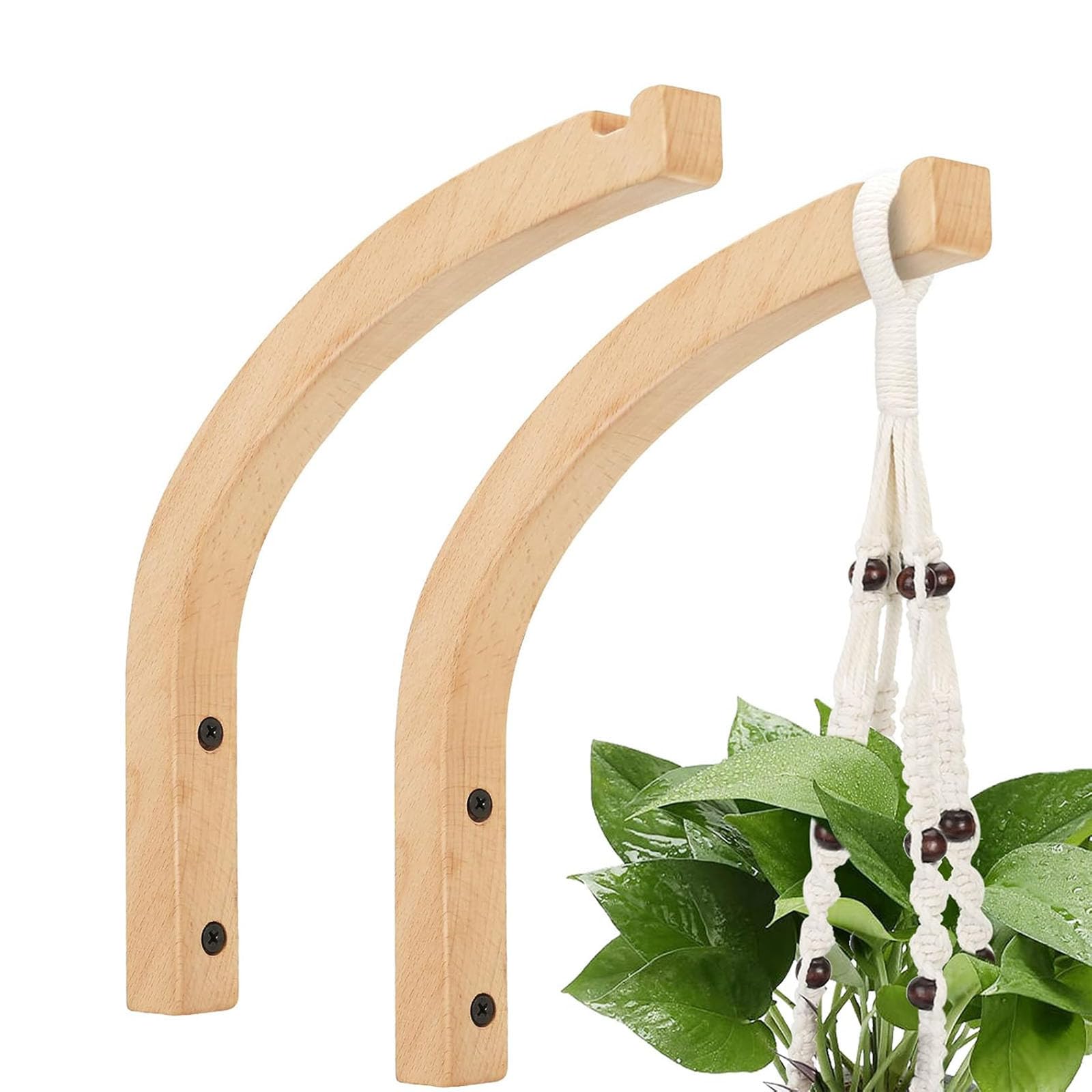 wdcfxy Wall Hooks, Plant Hangers Indoor, 8-Inch Wall Mounted Hanging Plant Hooks for Planters, Lanterns, Flower Bracket, Wind Chimes, Decoration Hooks