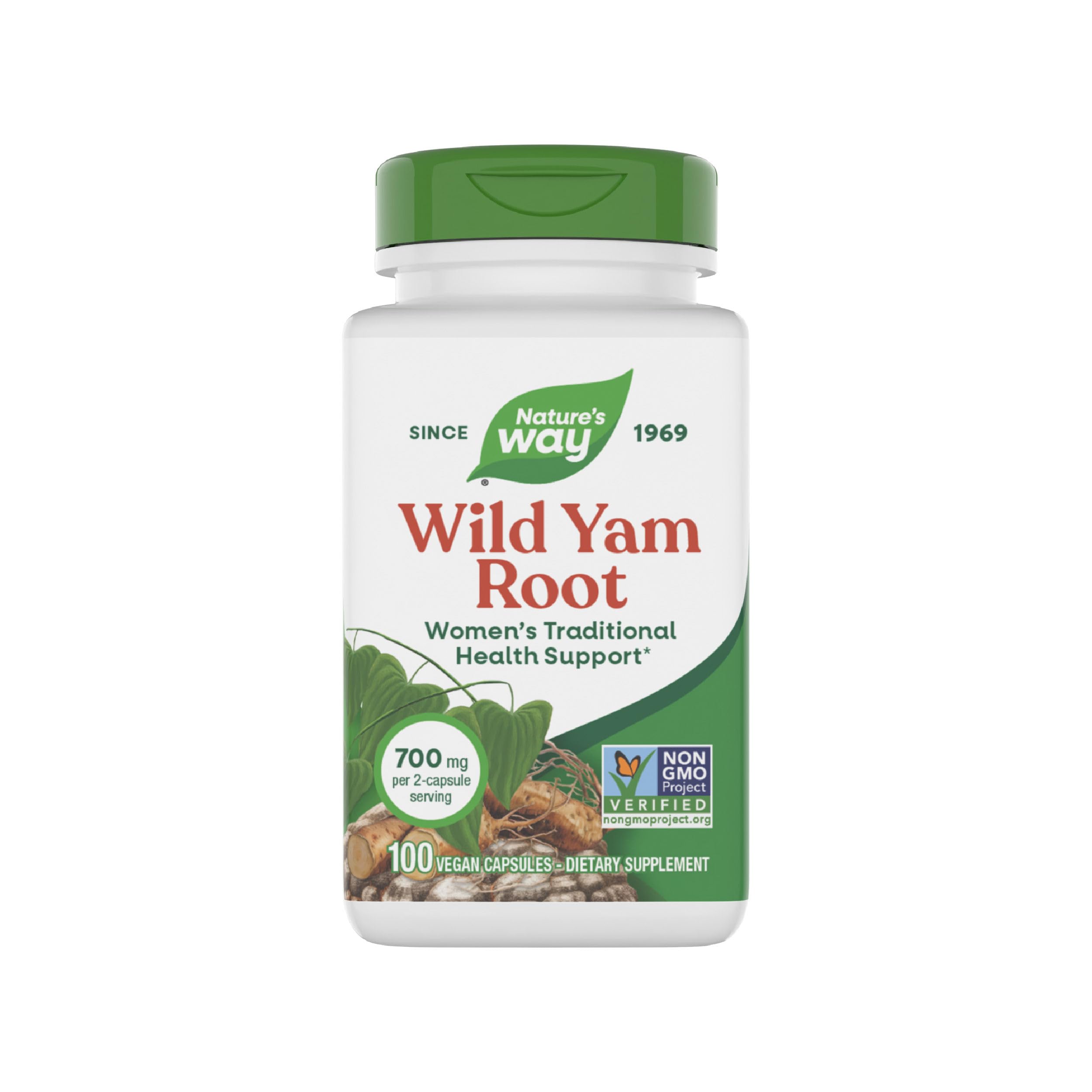 Nature's Way Wild Yam Root, Traditional Women's Health Support*, 100 ct 100 Count (Pack of 1)