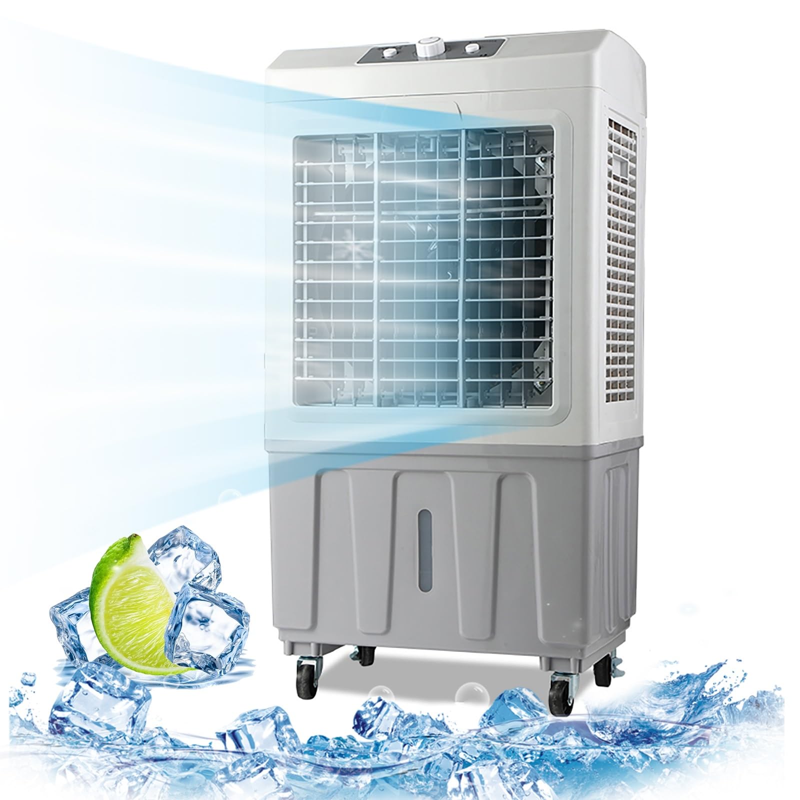 Trunxucl One Color Evaporative Air Cooler 55L 3-Speed Portable Swamp Cooler