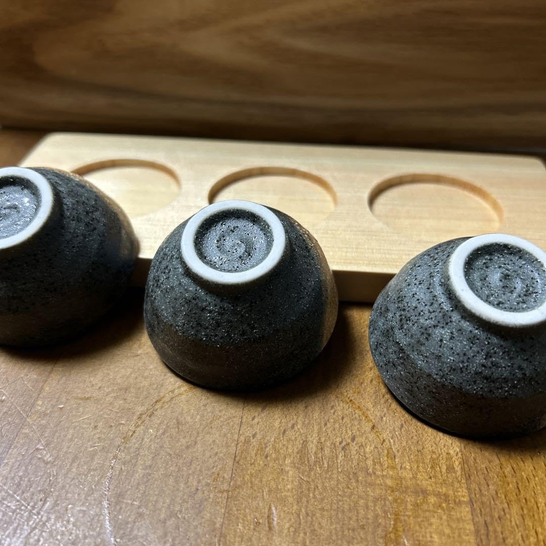 Amazon.co.jp: 日本酒 グラス 飲み比べ セット 白木トレイ 