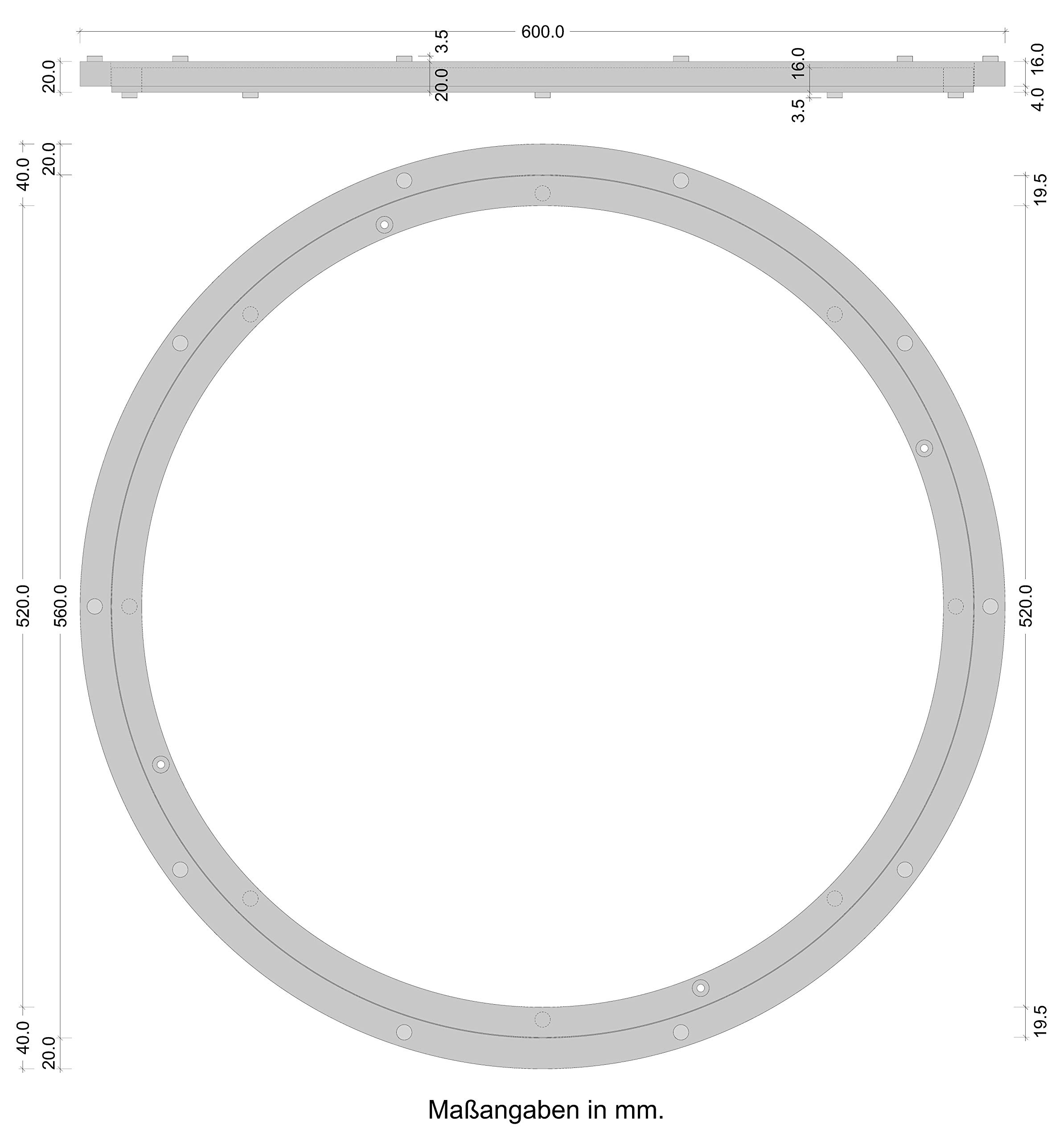 Couronne Pivotante Lourde Gedotec - Rotation 360° - Roulement à Billes - Charge 225kg