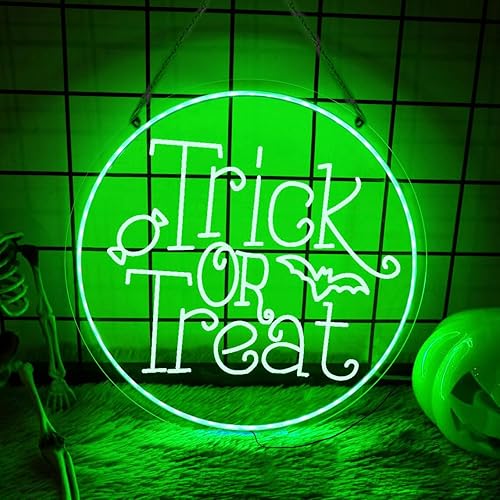 Miniatura 4 de Letrero de neón de truco o trato, luz LED USB, letrero de neón de Halloween personalizado, decoración de eventos de fiesta, letrero de luz LED de